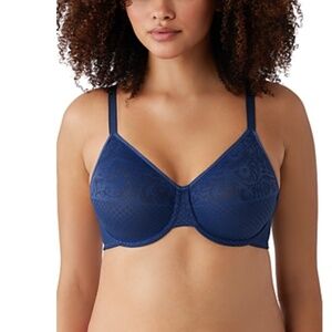 Wacoal Visual Effects Minimizer Bra up to I Cup - Bellwether Blue Size 34C NWT